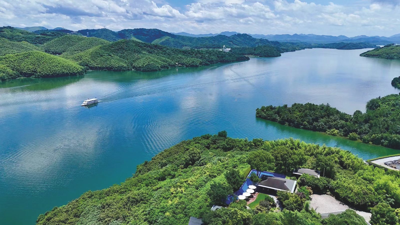 Tianmu Lake and its forested shores